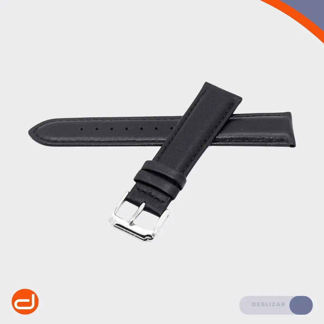 Correa de Cuero Genuino Berfine para Galaxy Watch6 44mm - Negro