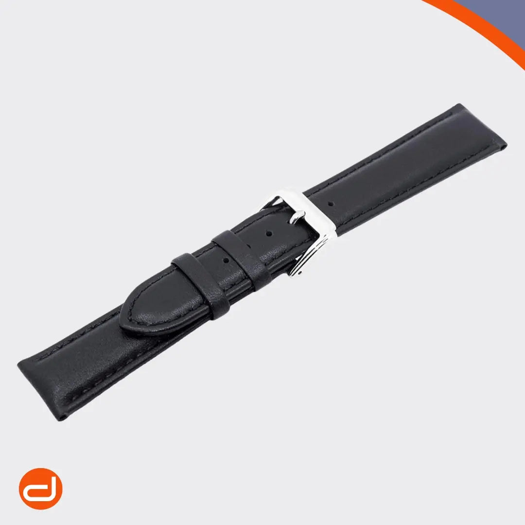 Correa de Cuero Genuino Berfine para Galaxy Watch6 44mm - Negro