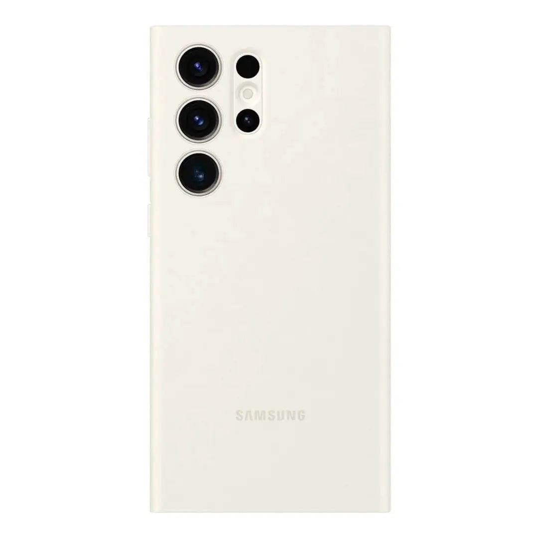 Case Flip Cover Samsung Smart View para Galaxy S23 Ultra Original Color Crema