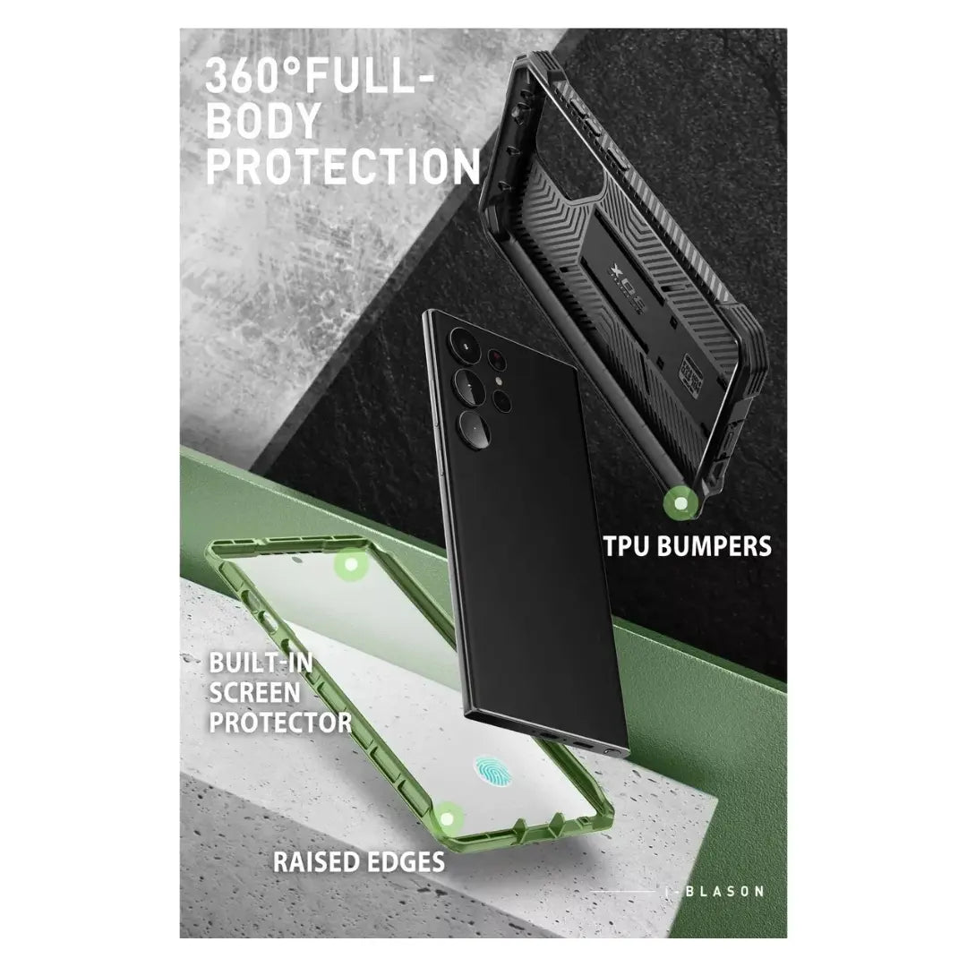 Case I-blason Para Galaxy S23 Ultra Protector 360° Verde