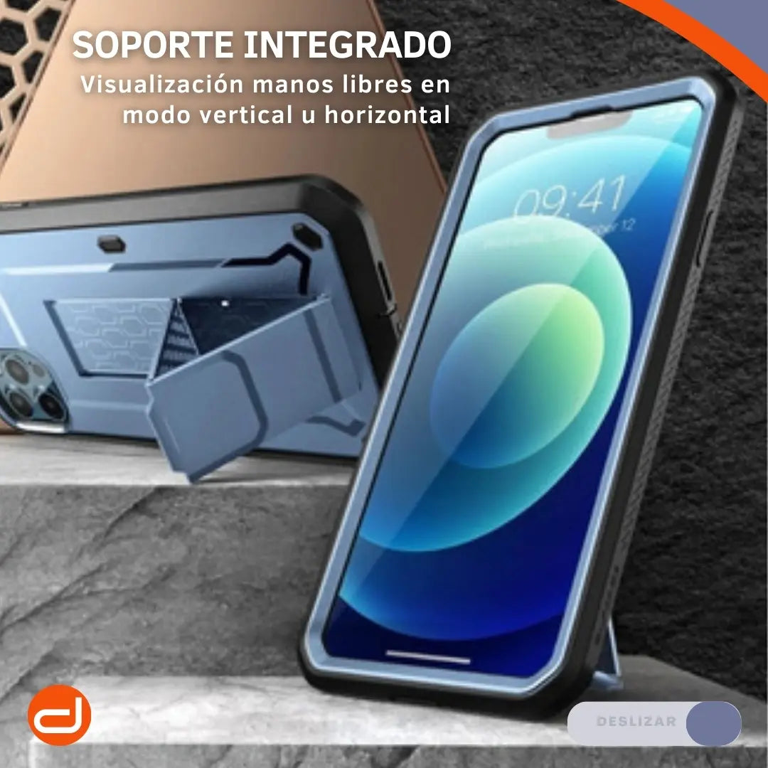 Case Para iPhone 13 Pro Max Funda Supcase Protector 360° Azul