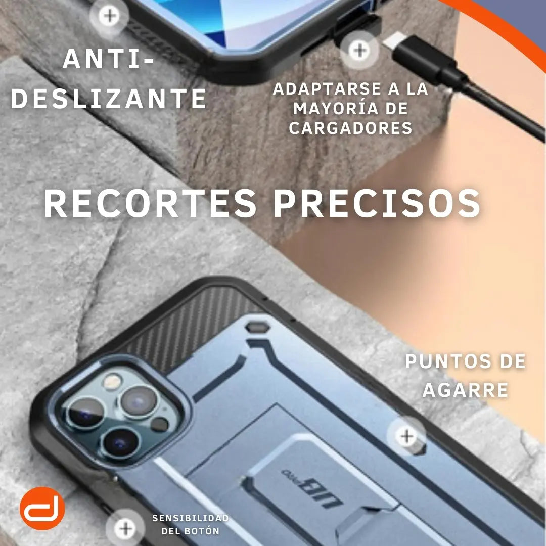 Case Para iPhone 13 Pro Max Funda Supcase Protector 360° Azul