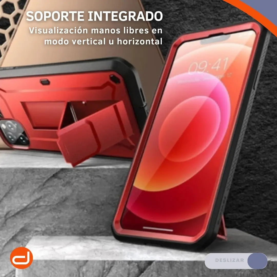 Case Para iPhone 13 Pro Max Funda Supcase Protector 360° Rojo