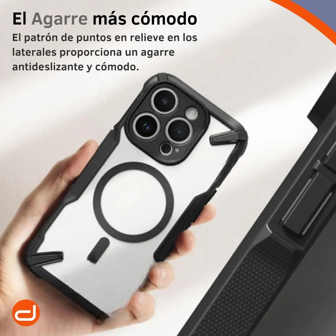 Case Ringke Fusion X Magsafe para Para iPhone 15 Pro Max Negro Semi-Transparente Mate