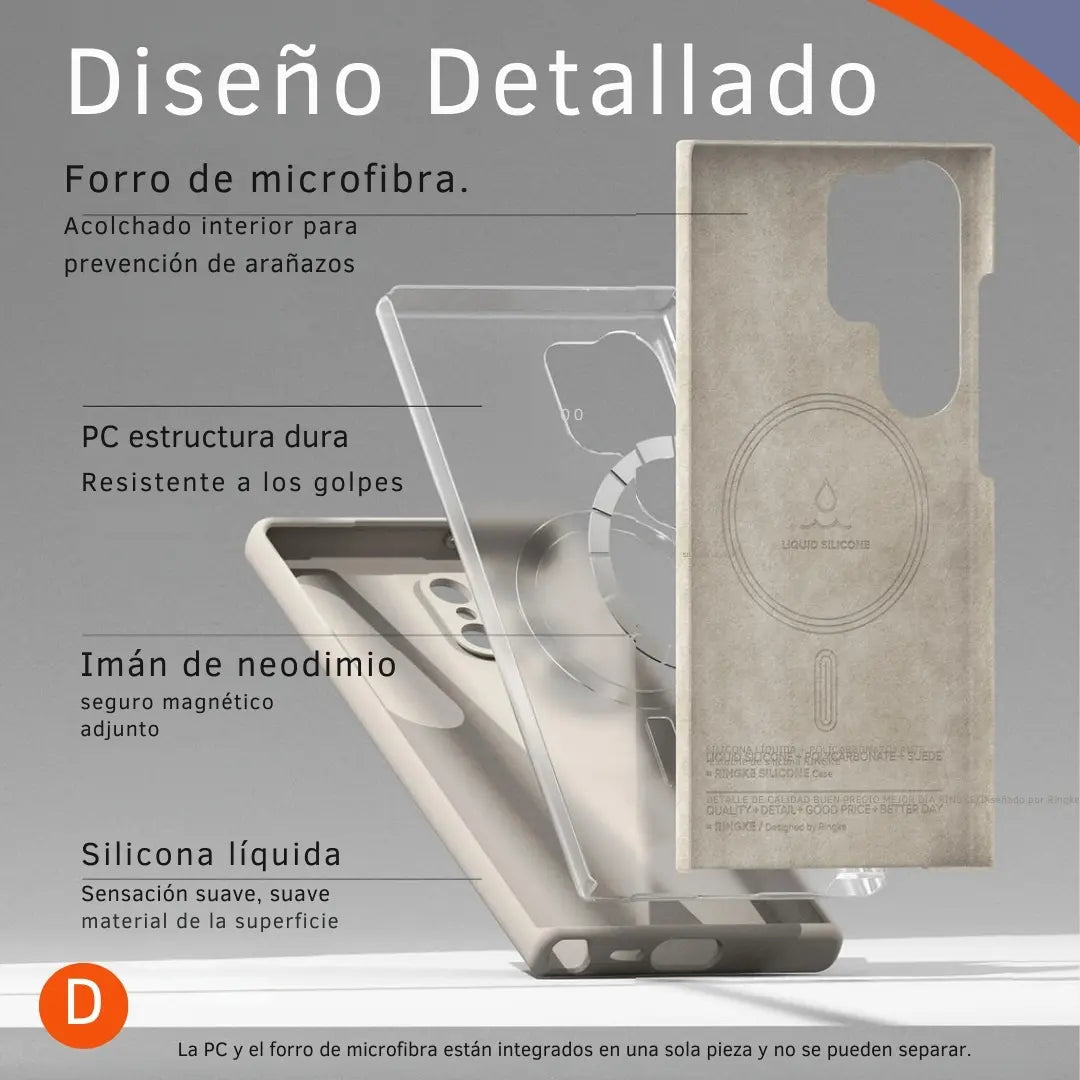 Case Ringke Silicone Magsafe para Galaxy S24 Ultra - Stone