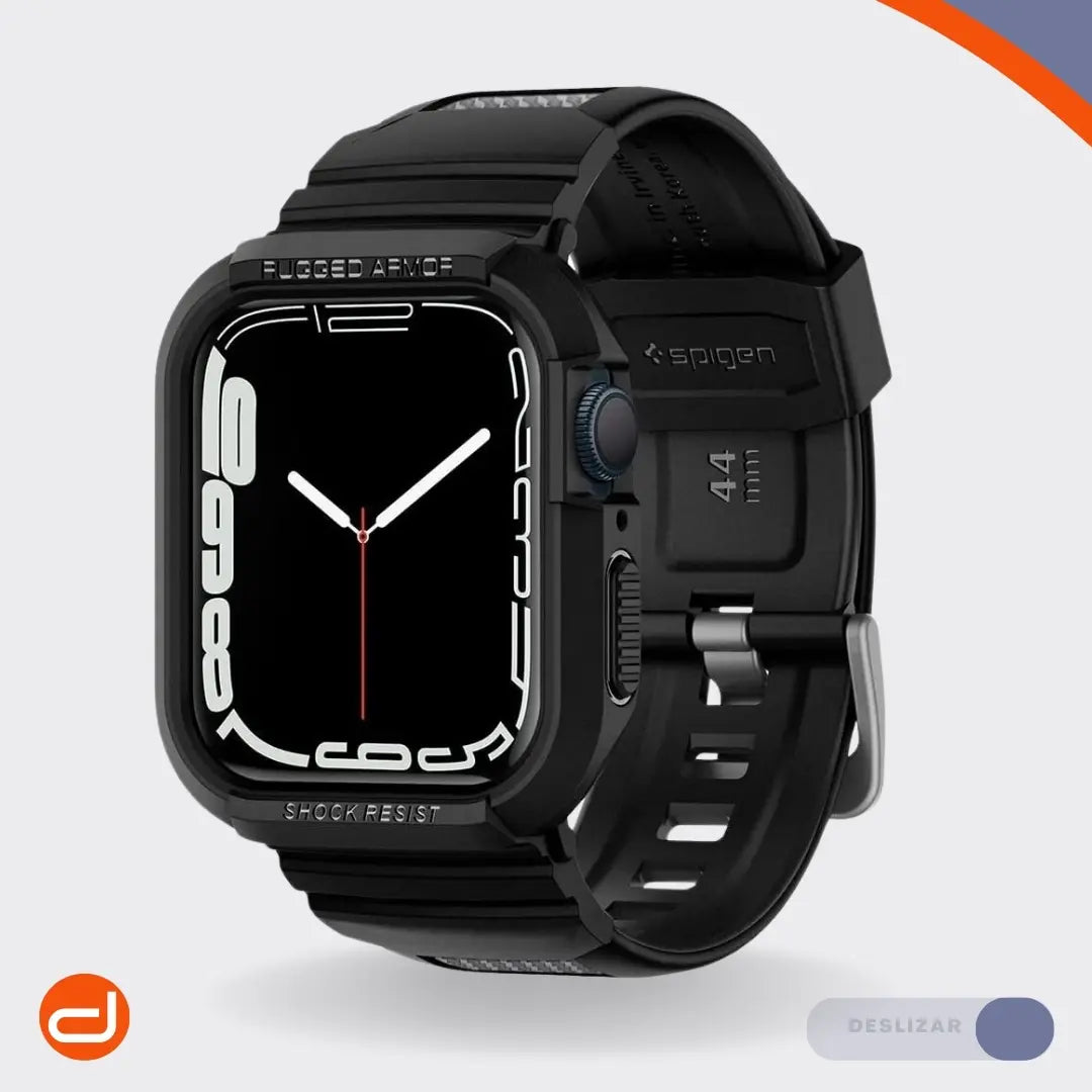 Case Spigen Rugged Armor Pro para Apple Watch 44mm y 45mm - Negro Mate