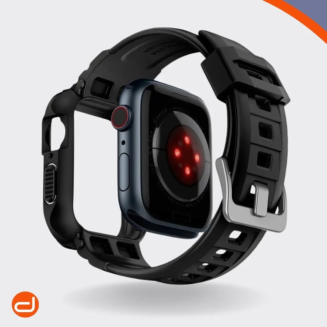 Case Spigen Rugged Armor Pro para Apple Watch 44mm y 45mm - Negro Mate