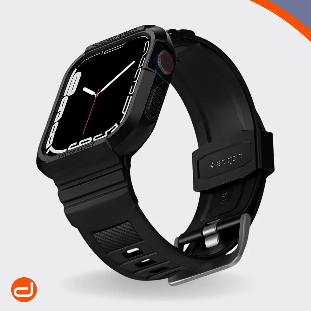 Case Spigen Rugged Armor Pro para Apple Watch 44mm y 45mm - Negro Mate