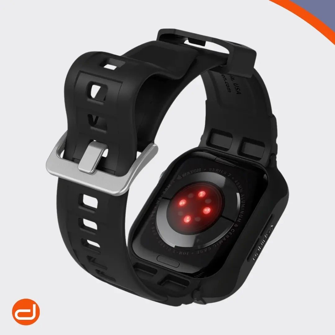 Case Spigen Rugged Armor Pro para Apple Watch 44mm y 45mm - Negro Mate