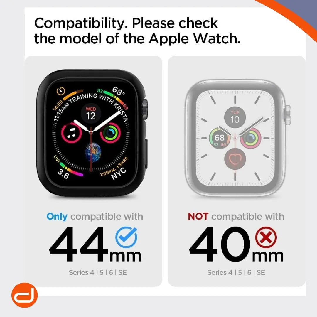 Case Spigen Thin Fit para Apple Watch 4 5 6 SE 1/2 44mm
