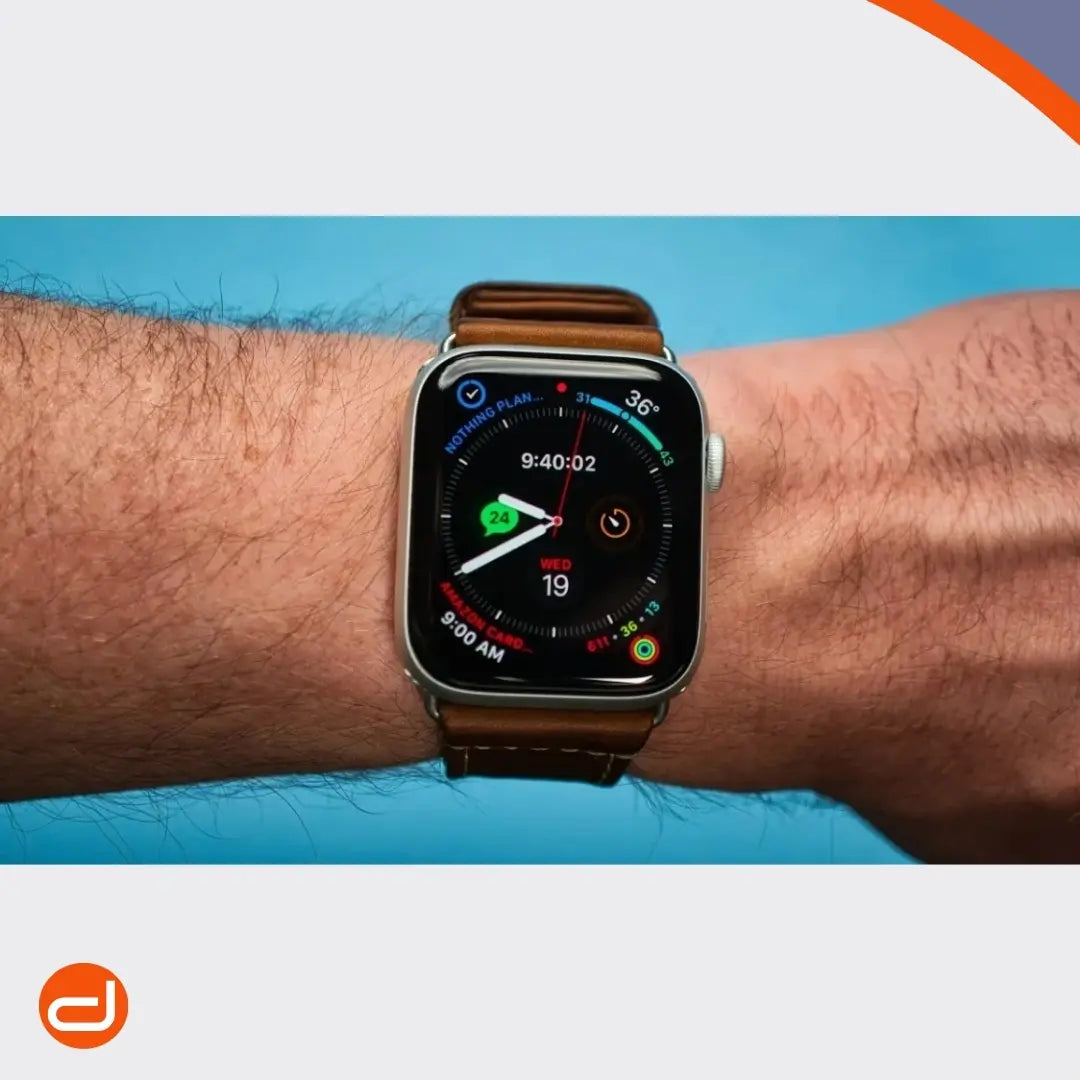Correa de Cuero para Apple Watch Platinum en Marrón Papaya