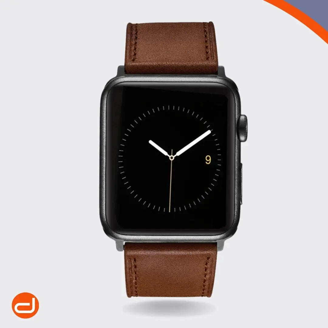 Correa de Cuero para Apple Watch Platinum en Marrón Papaya