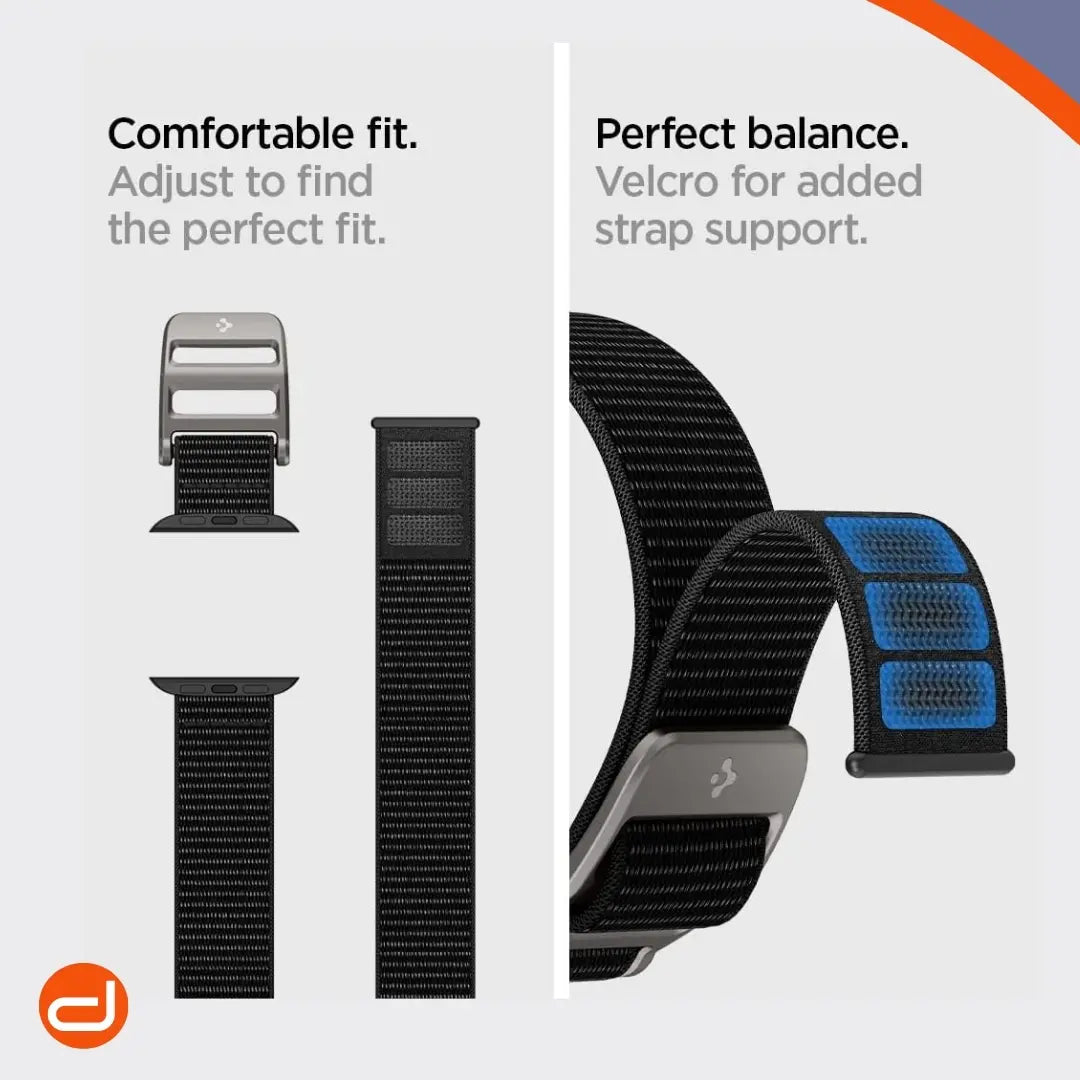 Correa De Nylon Spigen Dura Pro para Apple Watch SE 1|2 44mm - Negro