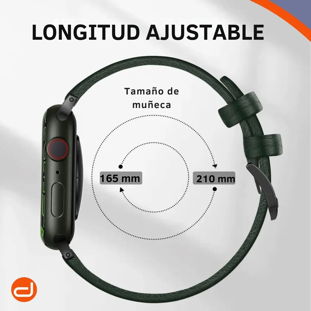Correa de Cuero para Apple Watch Edimens - Cuero Genuino Italiano en Verde