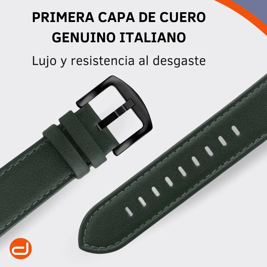 Correa de Cuero para Apple Watch Edimens - Cuero Genuino Italiano en Verde