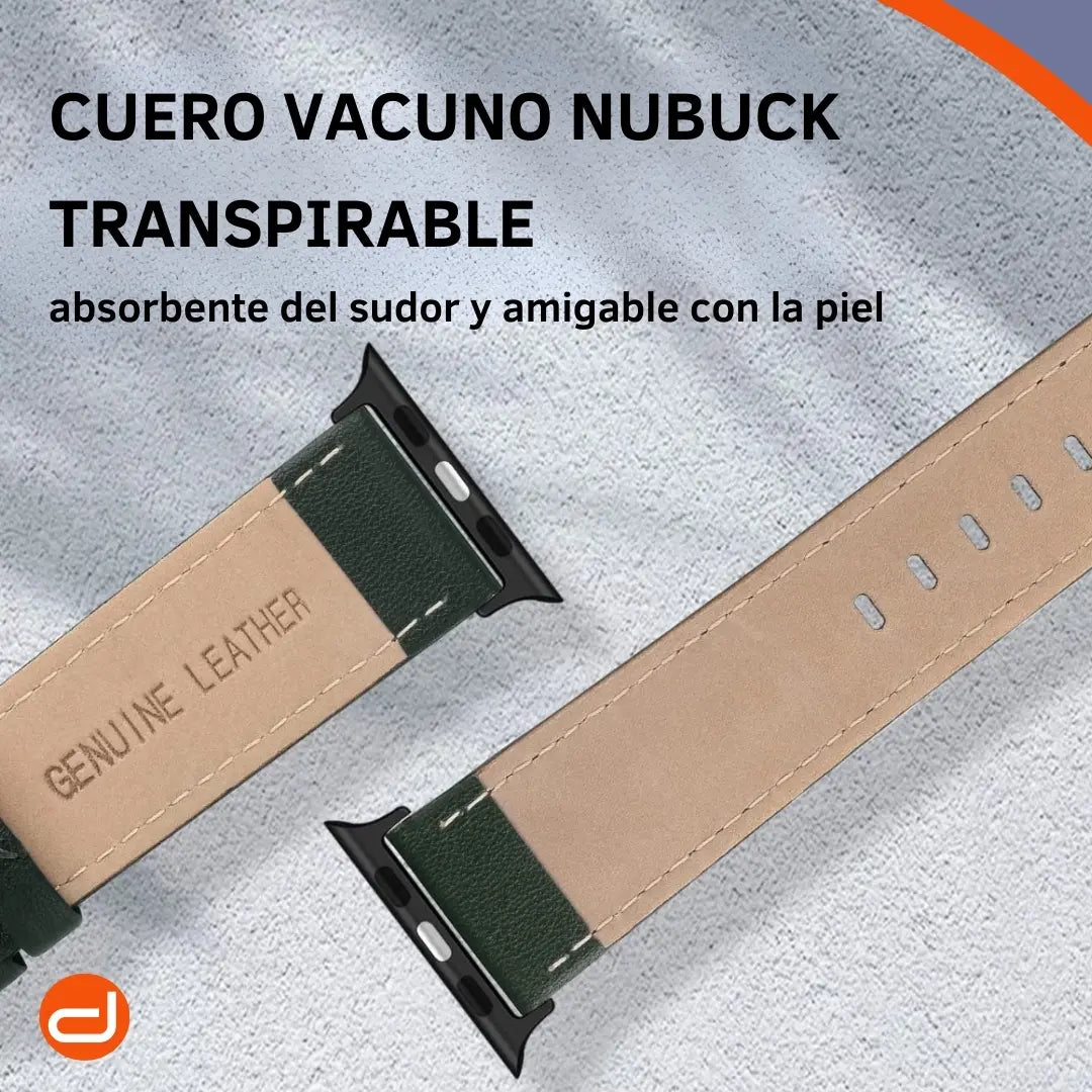 Correa de Cuero para Apple Watch Edimens - Cuero Genuino Italiano en Verde