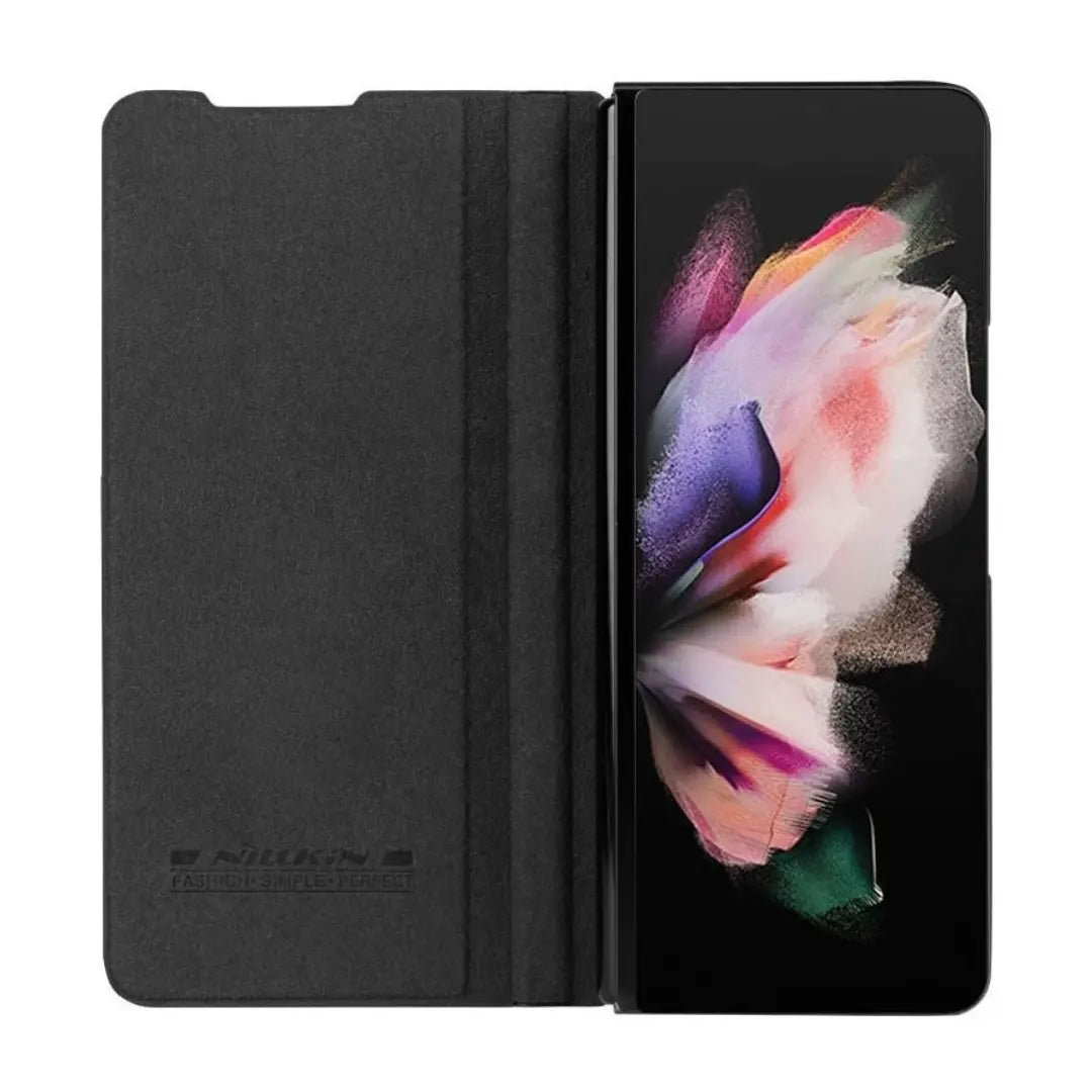 Funda de Cuero Nillkin Qin para Galaxy Z Fold 3 con Portalápiz Desmontable