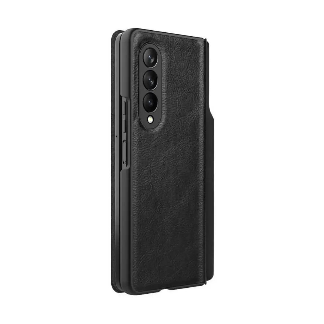 Funda de Cuero Nillkin Qin para Galaxy Z Fold 3 con Portalápiz Desmontable