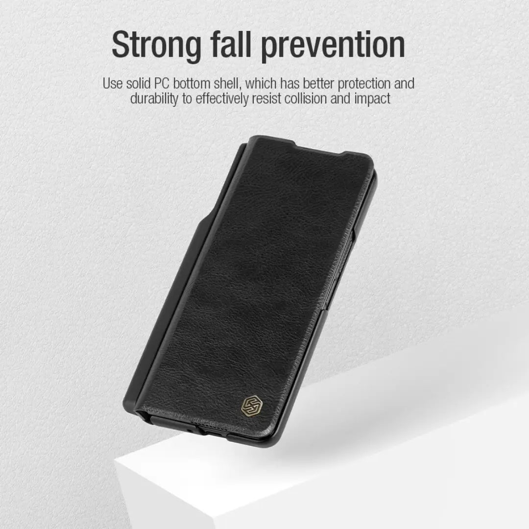 Funda de Cuero Nillkin Qin para Galaxy Z Fold 3 con Portalápiz Desmontable