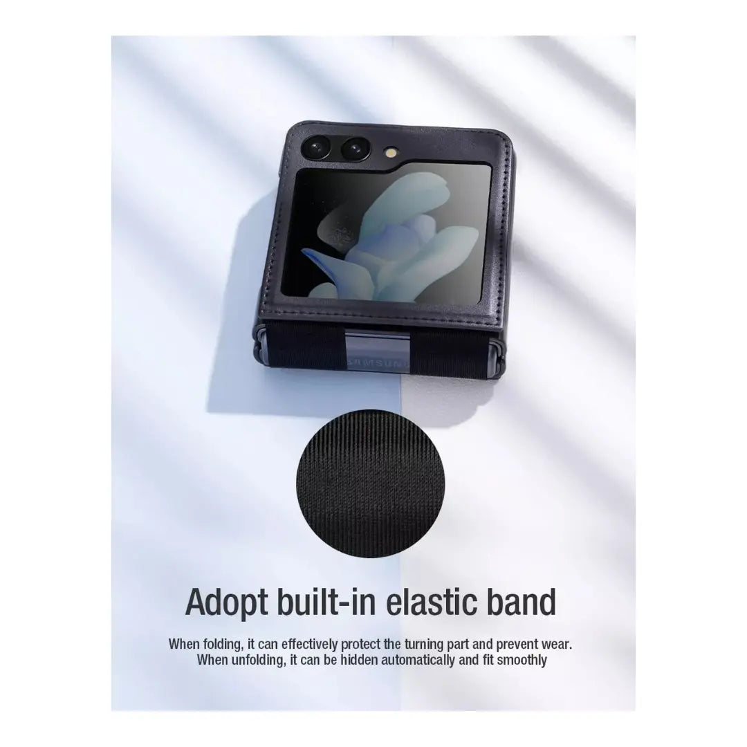 Funda de Cuero Vegano Nillkin Qin para Galaxy Z Flip 5