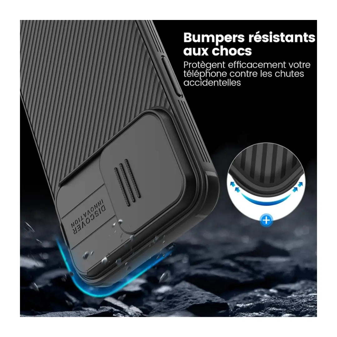 Nillkin Camshield Pro + Mica para iPhone 15 Pro Max 6.7 - Negro
