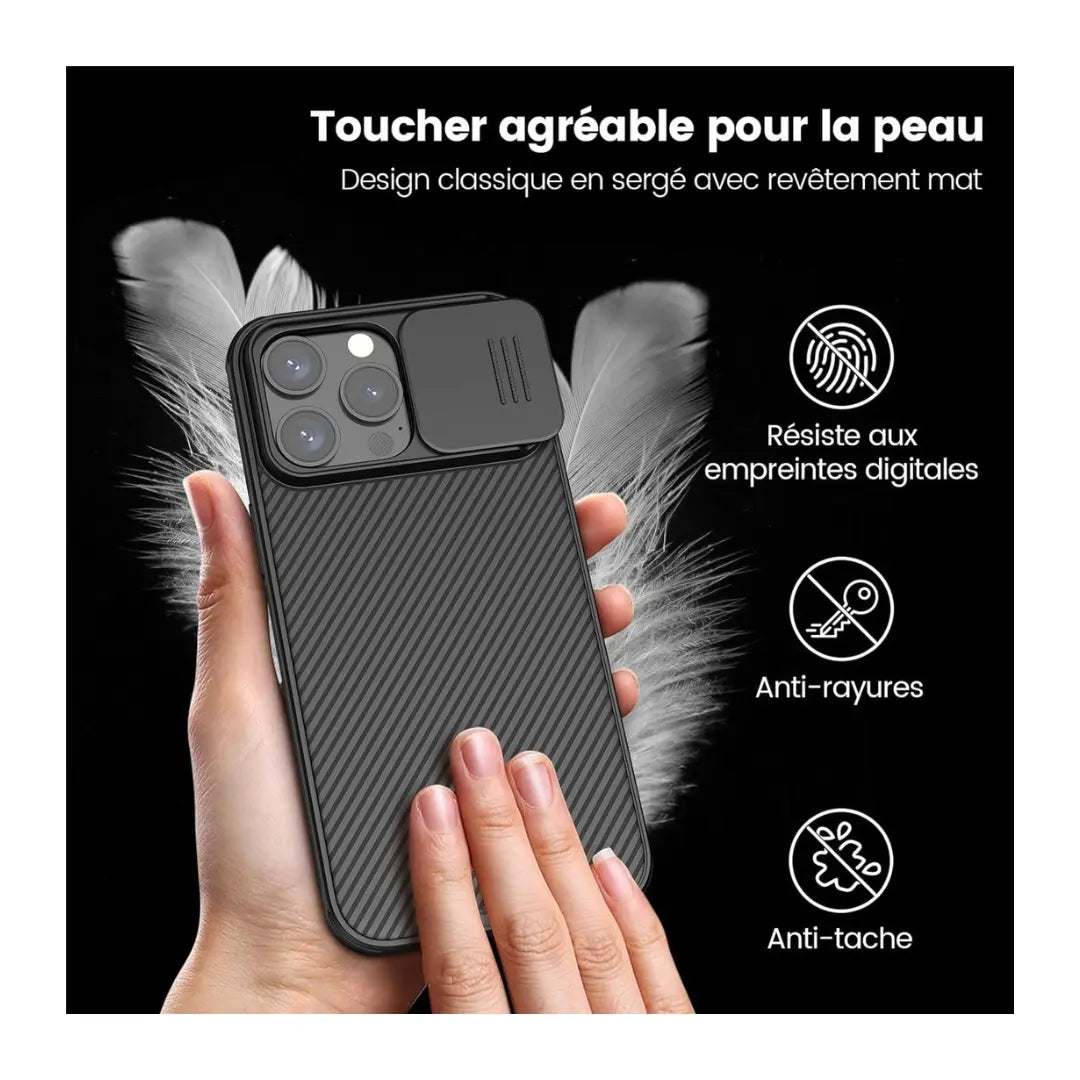 Nillkin Camshield Pro + Mica para iPhone 15 Pro Max 6.7 - Negro