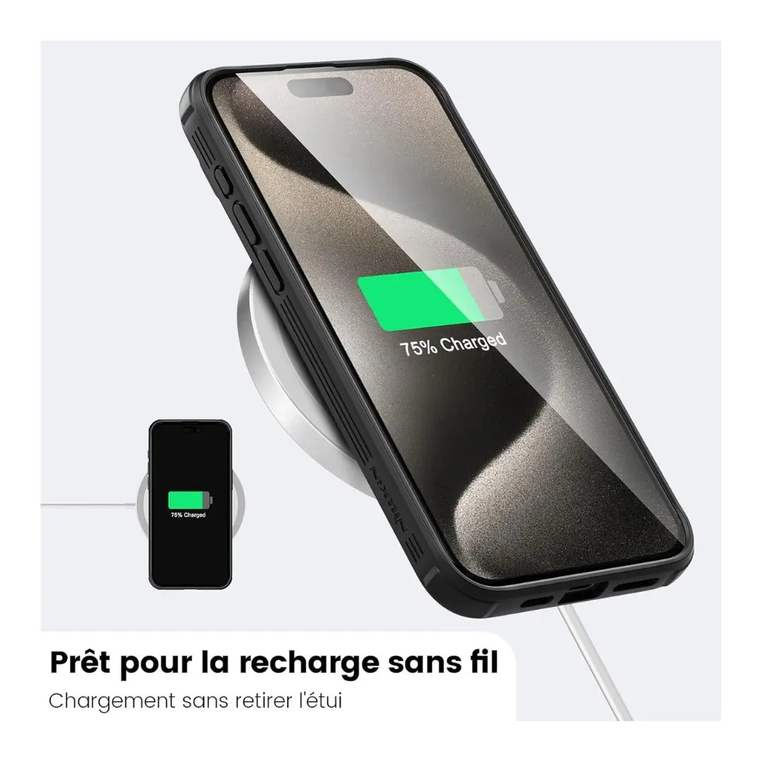 Nillkin Camshield Pro + Mica para iPhone 15 Pro Max 6.7 - Negro