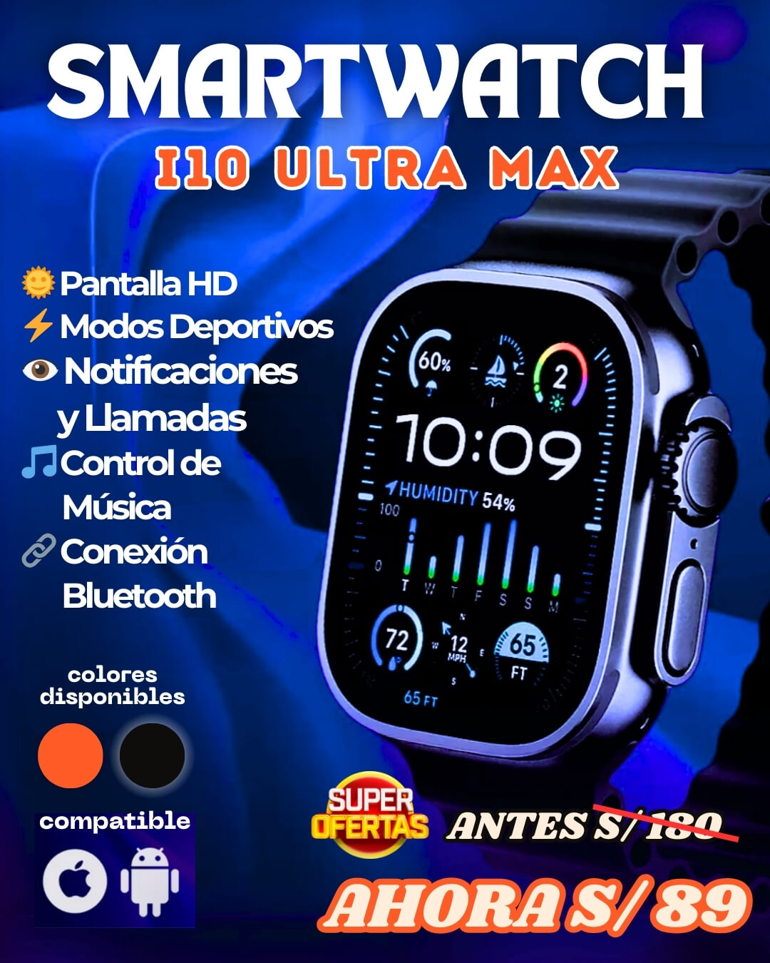 Smartwatch i10 Ultra Max 2025