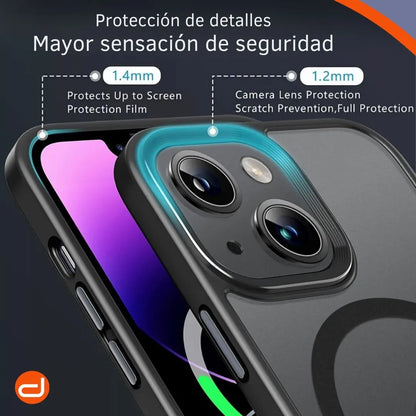 Case Benks MagClap™ Mist para iPhone 14 Magsafe Ahumado/Negro Mate