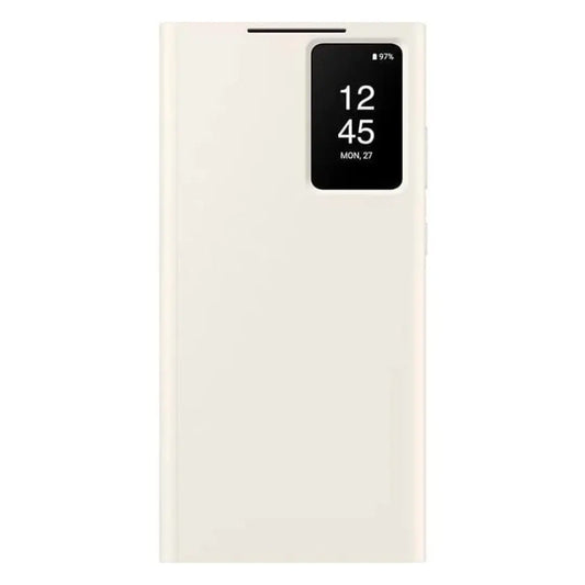 Case Flip Cover Samsung Smart View para Galaxy S23 Ultra Original Color Crema