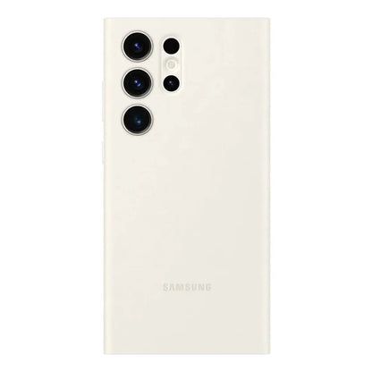 Case Flip Cover Samsung Smart View para Galaxy S23 Ultra Original Color Crema