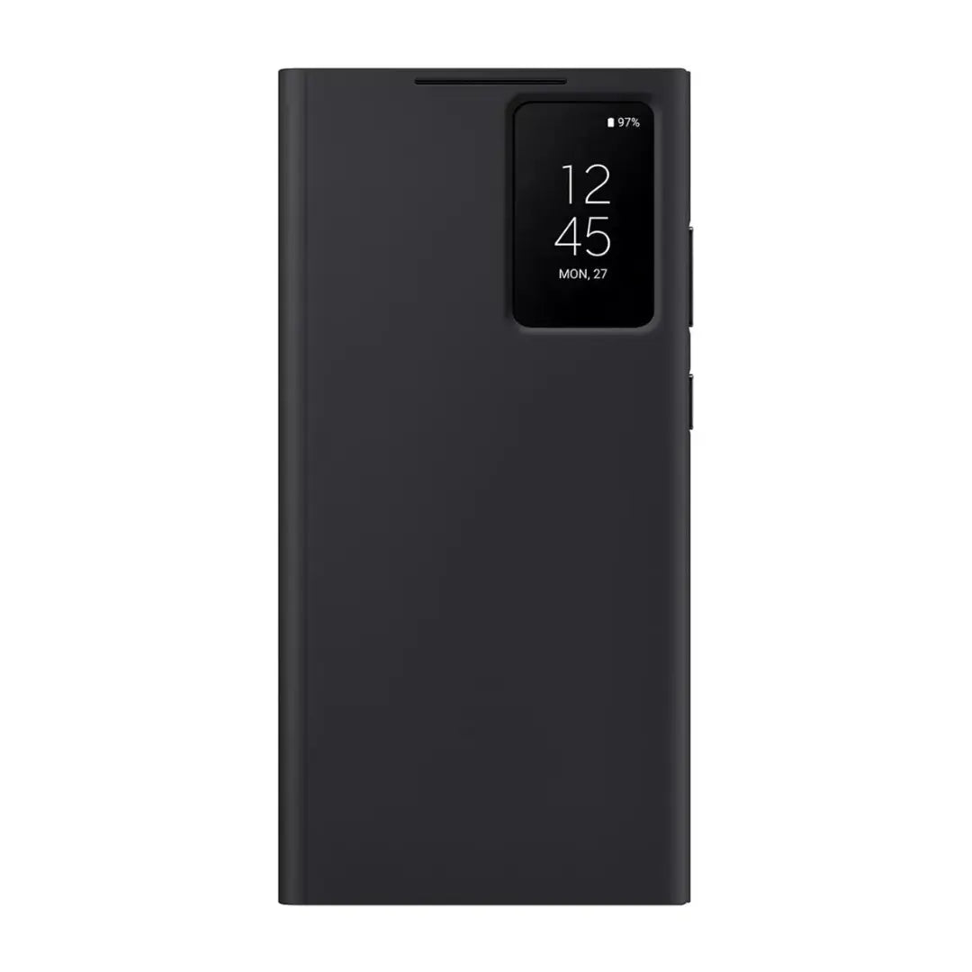 Case Flip Cover Samsung Smart View para Galaxy S23 Ultra Original en Negro.