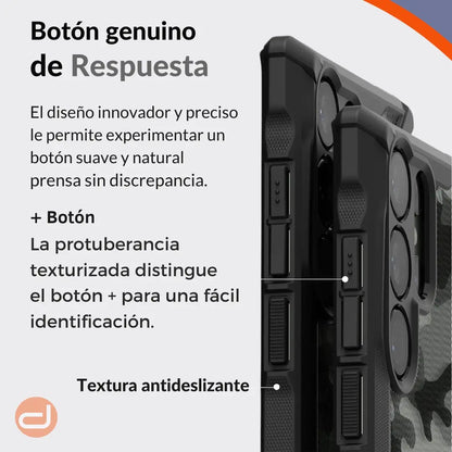 Case Ringke Fusion X para Galaxy S24 Ultra Funda Camo Black