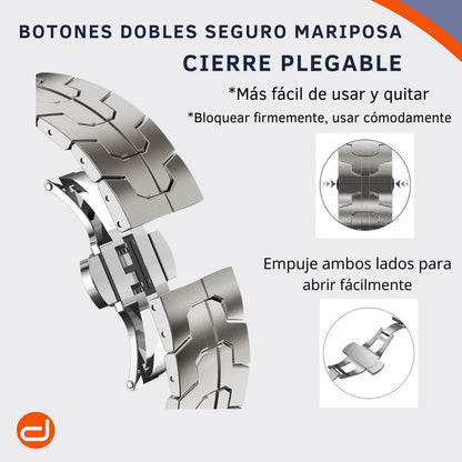 Correa De Acero Inoxidable para Apple Watch SE 1|2 44mm -