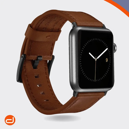 Correa de Cuero para Apple Watch Platinum en Marrón Papaya