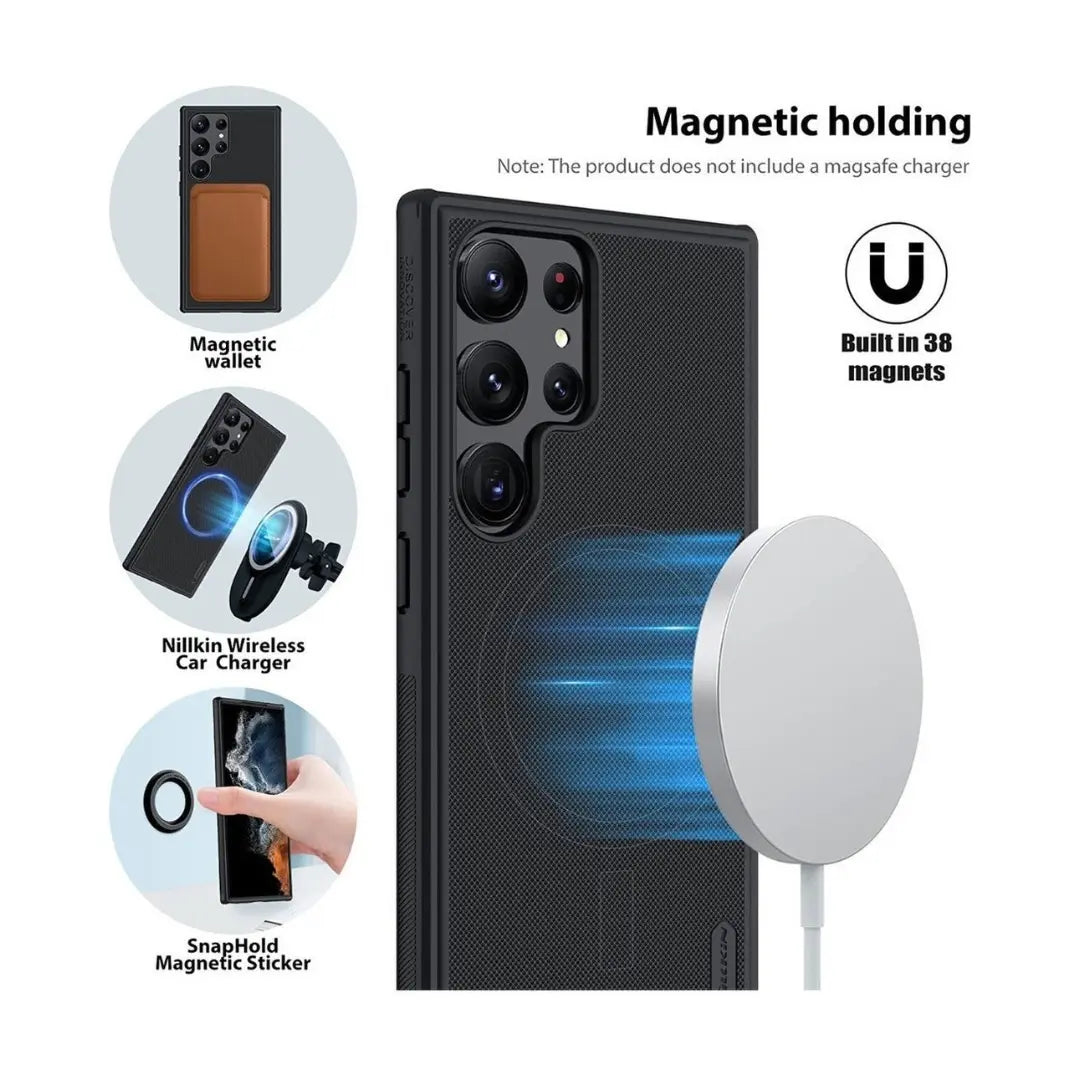 Funda Magnética Nillkin Frosted Shield Pro para Samsung Galaxy S23 Ultra - Negro