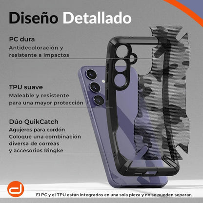 Case Ringke Fusion X Camo Black para Galaxy S24