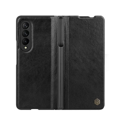 Funda de Cuero Nillkin Qin para Galaxy Z Fold 3 con Portalápiz Desmontable