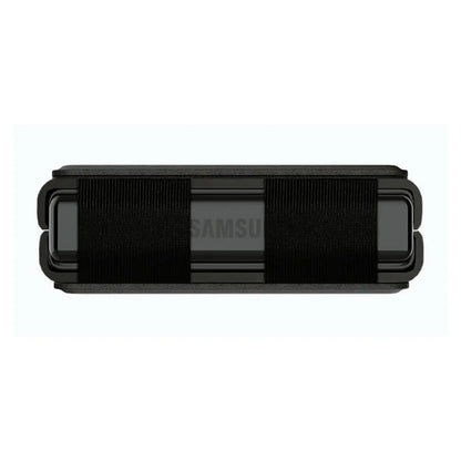 Funda de Cuero Vegano Nillkin Qin con Parante para Galaxy Z Flip 4 (2022) - Color Negro