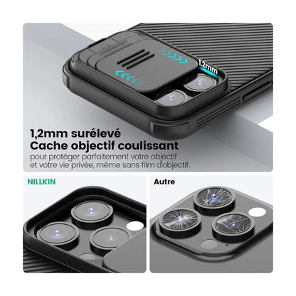 Nillkin Camshield Pro + Mica para iPhone 15 Pro Max 6.7 - Negro