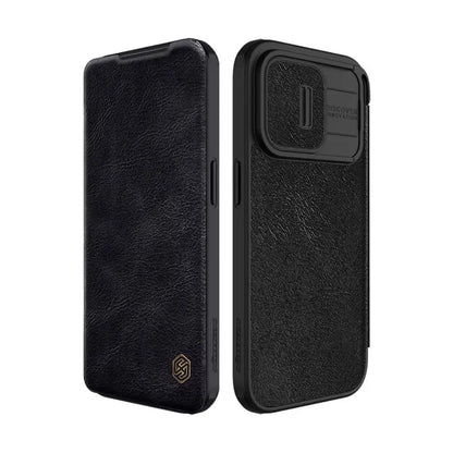 Nillkin Qin Pro Negro para iPhone 15 Pro Max 6.7 - Flip Cover con Tarjetero