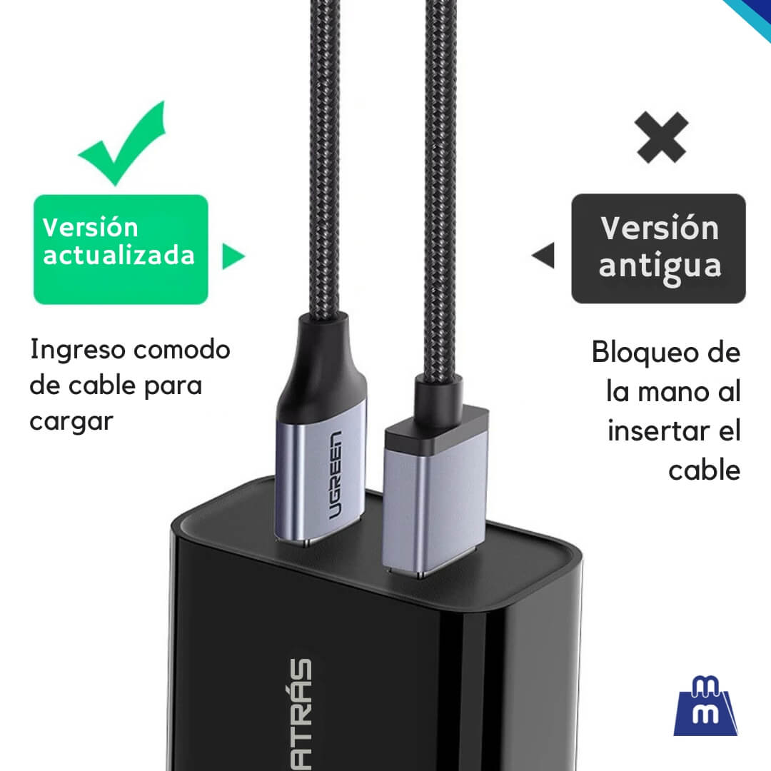 Ugreen Cable Micro USB 3A de Carga Rápida 25cm. para Samsung, Xiaomi y HTC - Nylon Resistente y Duradero