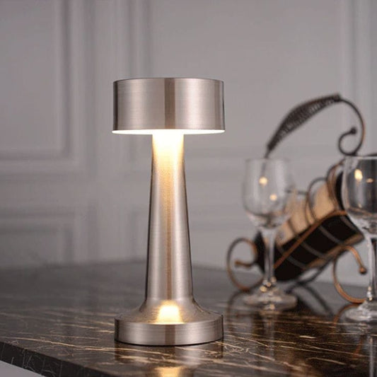 Lámpara LED Recargable Touch de Acero Inoxidable para Decoración - 3 Niveles de Luz