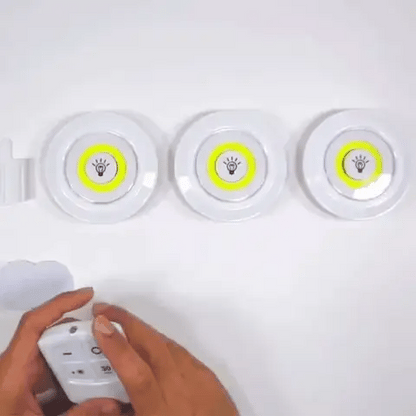 LumiSet Pro – Set de 3 Luces LED con Control Remoto | Iluminación Inteligente y Portátil para tu Hogar
